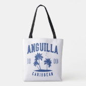 Tote Bag Anguilla Caribbean Palm Tree 1980 (Dos)