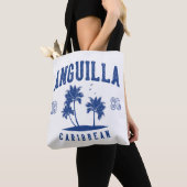 Tote Bag Anguilla Caribbean Palm Tree 1980 (De près)