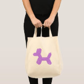 Tote Bag Animal de ballon de chien pourpre (Devant (produit))
