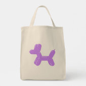 Tote Bag Animal de ballon de chien pourpre (Dos)
