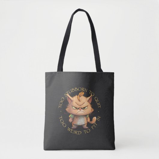 Tote Bag Animal De Compagnie Trop Têtu Pour Quitter Trop Bi (Devant)