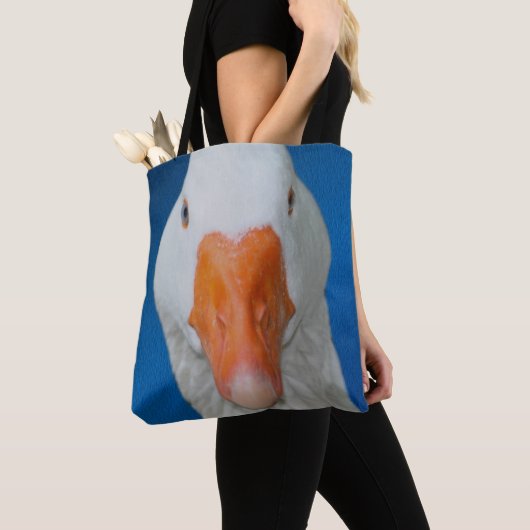 Tote Bag Animal de ferme à visage d'oie blanche (De près)