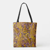 TOTE BAG ANIMAL FORESTIER, FOX, PEACOCK, HARE OR PURPLE FLO (Dos)