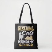 Tote Bag Animal Rescue Chat Secourt Chat Sauveur Chat (Devant)