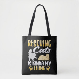 Tote Bag Animal Rescue Chat Secourt Chat Sauveur Chat