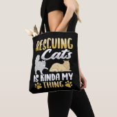 Tote Bag Animal Rescue Chat Secourt Chat Sauveur Chat (De près)