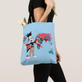 Tote Bag Animaniacs | Graphique de la carte du monde de Yak (De près)