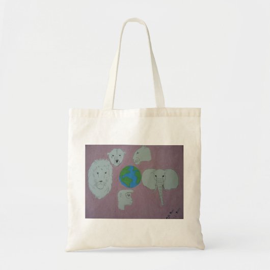 Tote Bag Animaux autour de l'arrière - plan de la terre du (Devant)