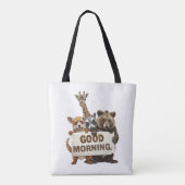 Tote Bag Animaux, Bonjour, (Dos)
