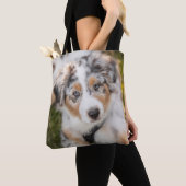 Tote Bag Animaux de bébés cutest | Australian Shepherd Pupp (De près)