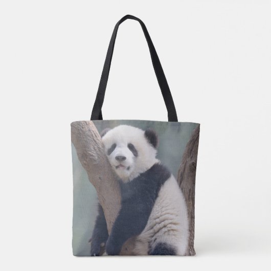 Tote Bag Animaux de bébés cutest | Bébé Panda Ours Dormir (Dos)