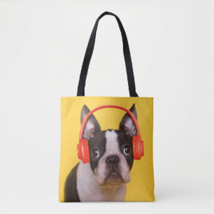 Tote Bag Animaux de bébés cutest Casques Terrier de Bosto