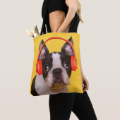 Tote Bag Animaux de bébés cutest | Casques Terrier de Bosto (De près)