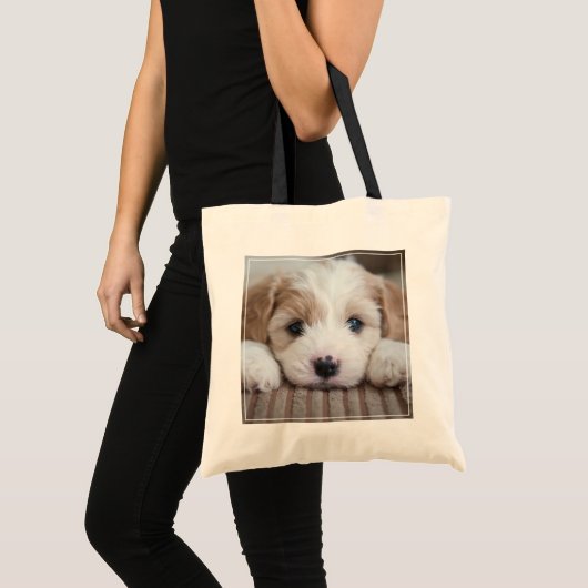 Tote Bag Animaux de bébés cutest | Cavashon Puppy (Devant (produit))