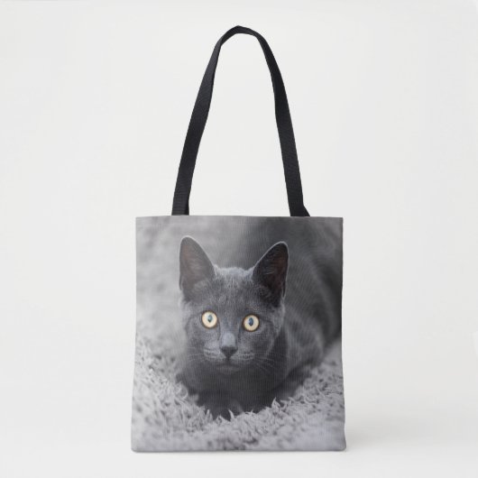 Tote Bag Animaux de bébés cutest | Chat gris (Devant)