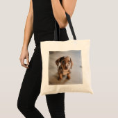 Tote Bag Animaux de bébés cutest | Chiot Brown (Devant (produit))