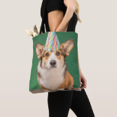Tote Bag Animaux de bébés cutest | Corgi Anniversaire Chiot (De près)