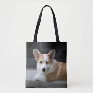 Tote Bag Animaux de bébés cutest Corgi Puppy Relaxant