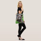 Tote Bag Animaux de bébés cutest | Cube d'ours Brown (Sur le modèle)