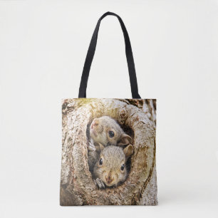 Tote Bag Animaux de bébés cutest   Écureuils curieux