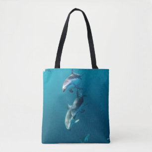 Tote Bag Animaux de bébés cutest   Famille de dauphins