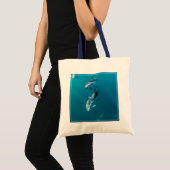 Tote Bag Animaux de bébés cutest | Famille de dauphins (Devant (produit))