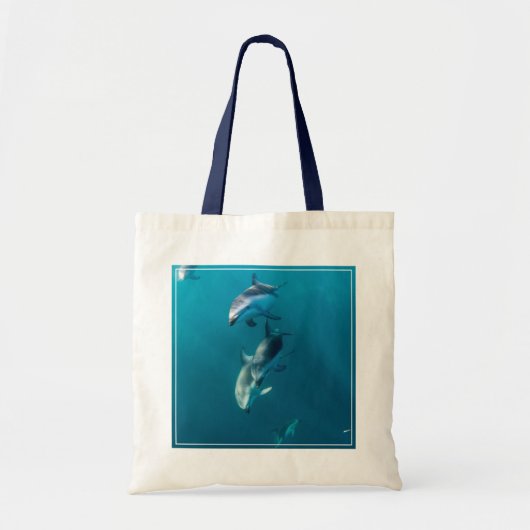 Tote Bag Animaux de bébés cutest | Famille de dauphins (Devant)