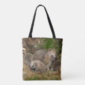 Tote Bag Animaux de bébés cutest | Famille Hérisson (Dos)