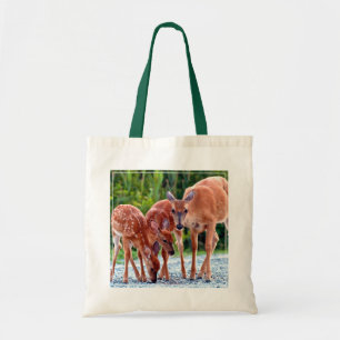 Tote Bag Animaux de bébés cutest Fawn with Babies