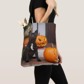 Tote Bag Animaux de bébés cutest | French Bulldog Halloween (De près)