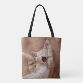 Tote Bag Animaux de bébés cutest | Ginger Kitten Yawning (Dos)