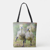 Tote Bag Animaux de bébés cutest | Goélands d'oies canadien (Dos)
