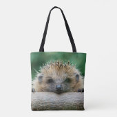 Tote Bag Animaux de bébés cutest | Hedgehog Smile (Dos)