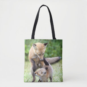 Tote Bag Animaux de bébés cutest Kit et maman Fox adorabl