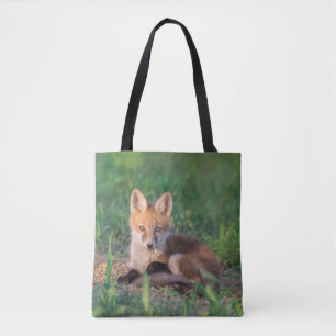 Tote Bag Animaux de bébés cutest Kit Red Fox Relaxant