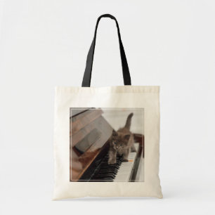 Tote Bag Animaux de bébés cutest Kitten sur piano