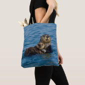Tote Bag Animaux de bébés cutest | Mère & Bébé Sea Otter (De près)