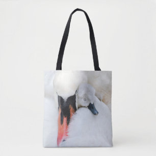Tote Bag Animaux de bébés cutest Mère et bébé Mute Swan