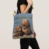 Tote Bag Animaux de bébés cutest | Mère Ours & Cubs (De près)