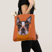 Tote Bag Animaux de bébés cutest | Orange Boston Terrier (De près)