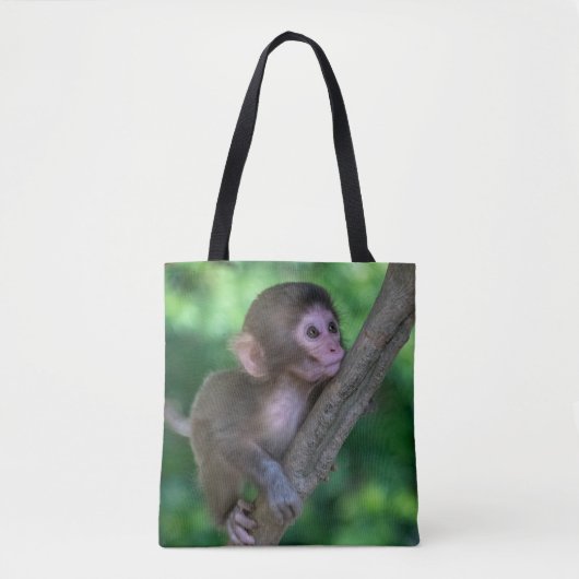 Tote Bag Animaux de bébés cutest | Singe bébé (Devant)