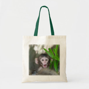 Tote Bag Animaux de bébés cutest   Singe des neiges surpris