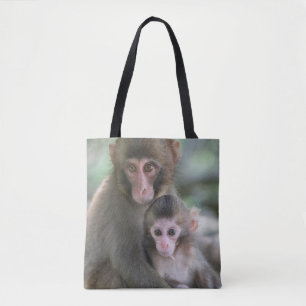Tote Bag Animaux de bébés cutest Singes japonais