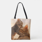 Tote Bag Animaux de bébés cutest | Tabby Kitten Kiss (Dos)