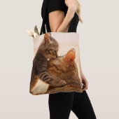 Tote Bag Animaux de bébés cutest | Tabby Kitten Kiss (De près)