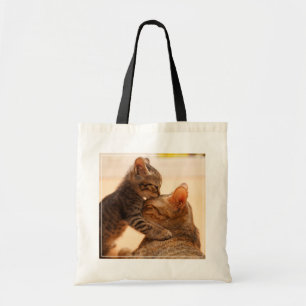 Tote Bag Animaux de bébés cutest Tabby Kitten Kiss