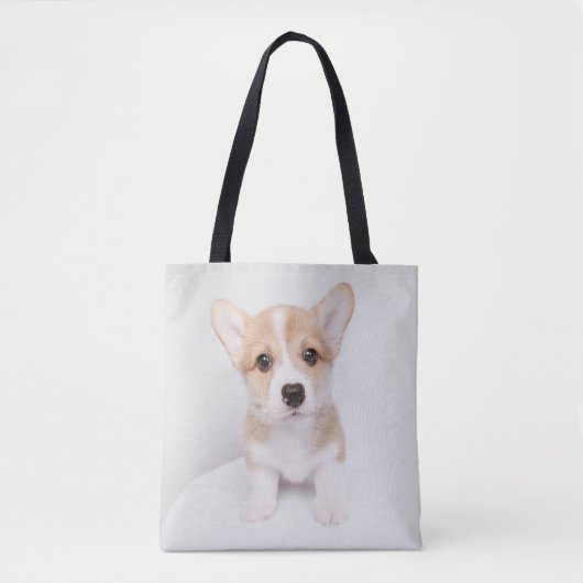 Tote Bag Animaux de bébés cutest | Tiny Corgi (Devant)