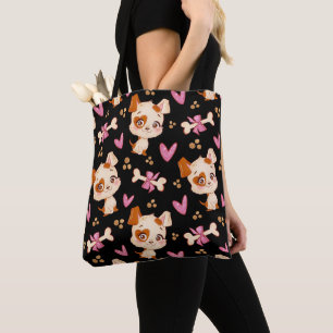 Tote Bag Animaux de compagnie motifs mignonne Amoureux chio