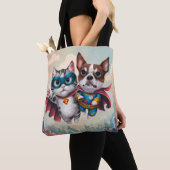 Tote Bag Animaux de compagnie Superhero (De près)