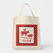Tote Bag Animaux de ferme Bandana Imprimer (Devant)